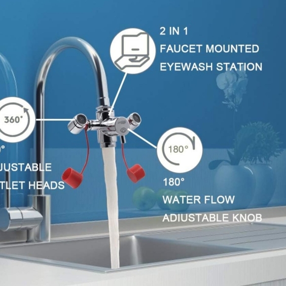 NWT-Lunarlipes Faucet Mounted Eyewash Station. $21 - Picture 11 of 11